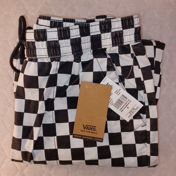 HTF Vans Black/White Checkered Checkerboard Joggers Women's Small - Picture 11 of 14